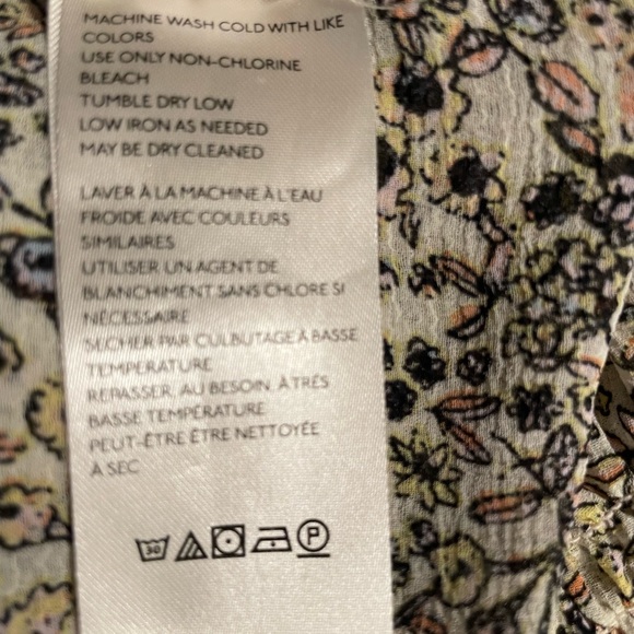 Free People Cream and Black Floral Blouse - Picture 9 of 12